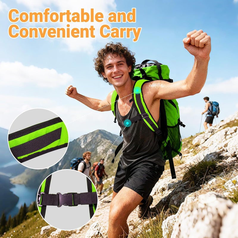 Keepark Store Rock Climbing Rope Storage Bag - Large Capacity Tree Rope Storage Backpack, Waterproof Oxford Outdoor Climbing Rope Bag With Adjustable Shoulder Straps - Green - Image 4
